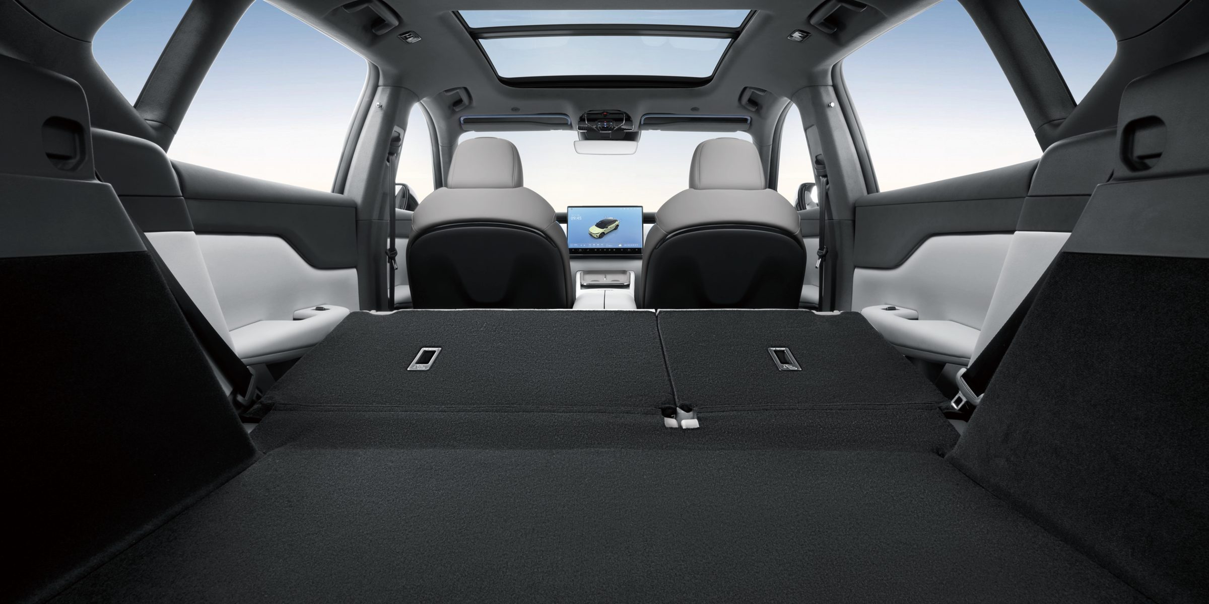 VOYAH Courage cabin, rear seats folded